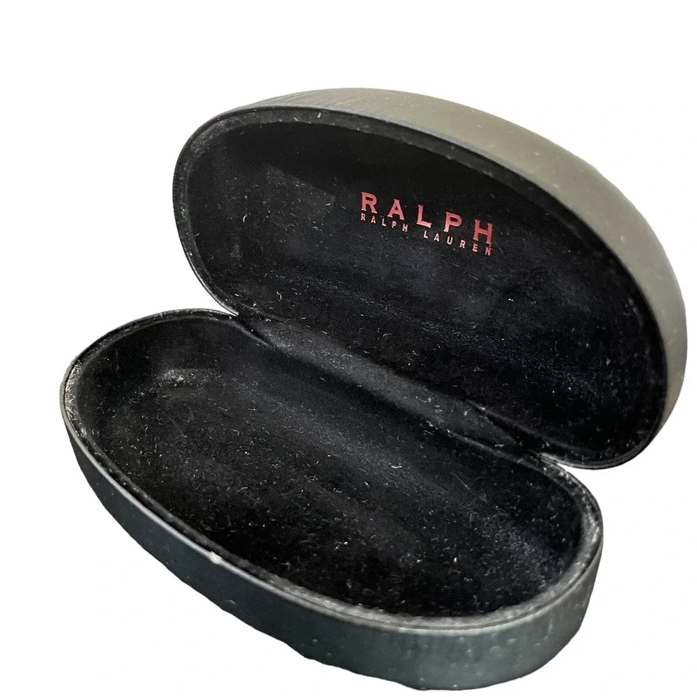 Ralph Lauren Hard Clamshell Eyeglass Case Black Red Logo Sunglasses Case